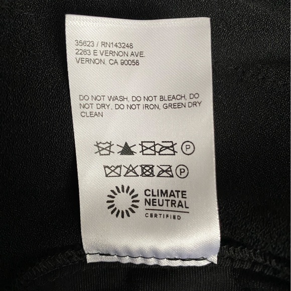 Reformation Velvet Black Wide leg Trousers Size 4P - Picture 11 of 12